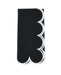 Набор салфеток с зубчатым краем размером 4,20 x 20 дюймов Saro Lifestyle, черный