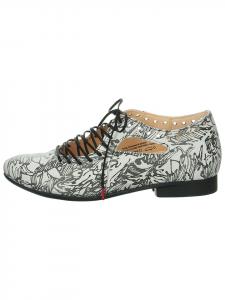 Think! Кроссовки на шнуровке бело-черного цвета