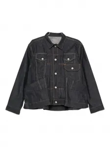 Хлопковая куртка с карманами Sacai, синий