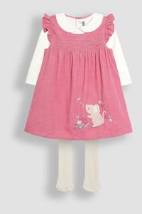 Детское платье и топ с аппликацией в виде мышки Jojo Maman Bébé, розовый