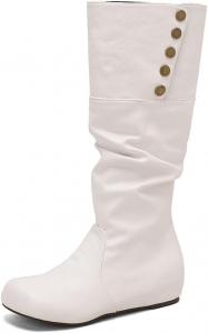 LYYSKY Женские сапоги до середины икры, для длинного или короткого носка с двойным использованием. Пожалуйста, смотрите таблицу размеров и описание продукта. Размеры US4-US17/EU34-EU50, White(Pu)