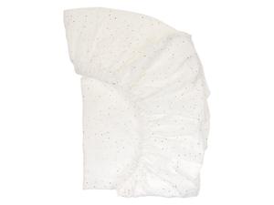 KraftKids обтянула лист муслина золотыми точками на белом фоне. ф. матрас 90 х 200 см.