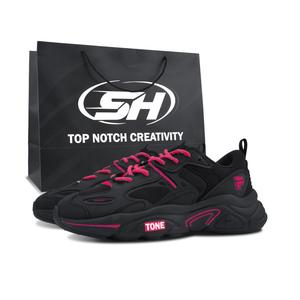 Марс 2 марс 2.0 midnight burning crimson устойчивые к истиранию легкие увеличивающие рост низкие кеды casual shoes FILA, розово-красный