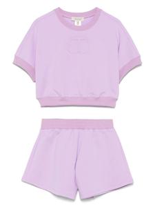 TWINSET детский комплект шорт с тисненым логотипом TWINSET Kids, фиолетовый