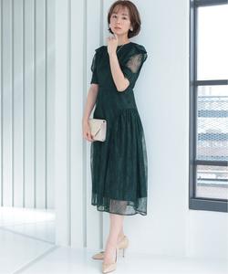 Платье с бархатным узором в горошек, свадебное платье, вечернее платье, платье для приглашения Pourvous, цвет Green