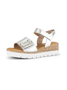 Gabor Comfort Сандалии на танкетке серебристого цвета