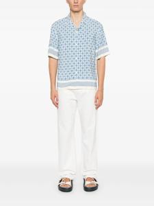 SANDRO рубашка Square Cross с короткими рукавами, синий