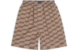 Шорты мужские Balenciaga с принтом, коричневый