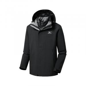 Термостойкая абразивостойкая дышащая холодостойкая водонепроницаемая ветровка Unisex Mizuno, черный