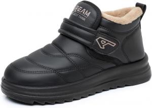 Зимние женские туфли с теплой подкладкой из меха, удобные кроссовки на каждый день, мягкие и не скользящие лоферы для холодной погоды, легкая обувь для мам Qacksv, Black