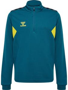 Толстовка Hummel Halbreißverschluss Sweatshirt Hmlauthentic Multisport Kinder, цвет BLUE CORAL/SULPHUR SPRING