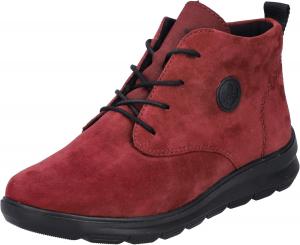 Женские классические ботинки Rieker на шнуровке, Red