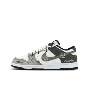 Nike Кроссовки Dunk Gorilla Mischief XJDD Graffiti Wanderer Low top Skateboard Shoes Unisex серо-зеленые