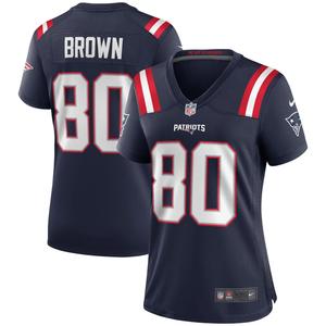 Женская майка Nike Troy Brown Navy New England Patriots Game Retired Player Nike