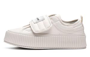 Холщовые кеды женские низкие белый/бежевый Feiyue