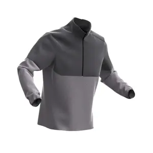 Мужская флисовая утеплённая куртка для походов Quechua MH500 серая