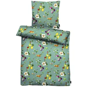 Постельное белье APELT «Limone Gots», натуральный хлопок, легкое в уходе, цвет petrol