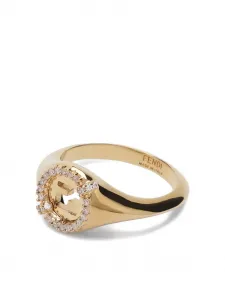 Кольцо EverRound с логотипом Fendi, золотистый