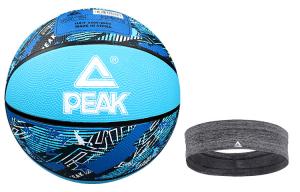 PEAK Резиновый баскетбольный мяч blue gray размер 7 тренировочный unisex