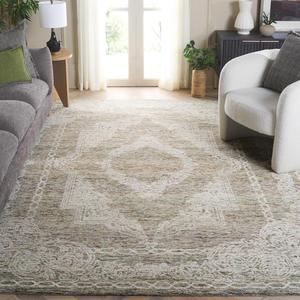 Ковер SAFAVIEH, 244 x 305 см, - коллекция Metro - большой - цвет teal и ivory, ручной работы из шерсти, идеально для гостиной, спальни, офиса, столовой (MET575J)