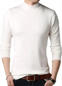 Мужской свитер из кашемира, полный рукав, однотонный, Plus Size