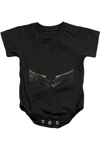 Детский комбинезон с логотипом на груди "Бэтмен" (2022) Gildan, черный