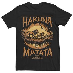 Мужская футболка с рисунком «Hakuna Matata» Король Лев Disney, черный