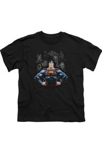 Футболка с коротким рукавом для детей "Супермен: Злодеи" Gildan, черный