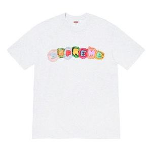 Футболка week 7 pillows tee logo short sleeve gray Supreme, серый