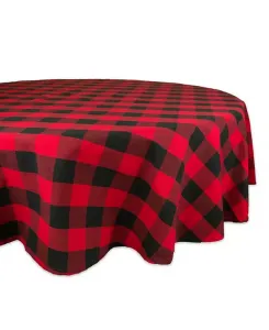 Скатерть в клетку «Буффало» круглая, 70 дюймов Design Imports, red