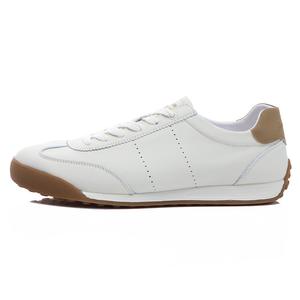 Devanro Скользоустойчивые износостойкие дышащие мужские скейтерские кеды лоу-топ бело-коричневые, цвет White Brown