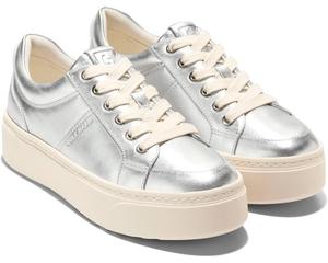 Кроссовки Cole Haan Grandpro Max Platform Sneakers, цвет Silver Metallic