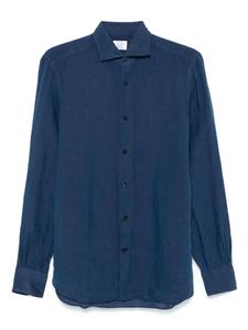 Mazzarelli рубашка со срезанным воротником, синий