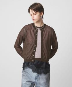 18G двусторонний кардиган с круглым вырезом Astraet, цвет Dk Brown