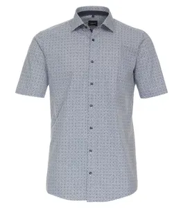 Деловая рубашка VENTI "Деловая рубашка VENTI с коротким рукавом с принтом", синий