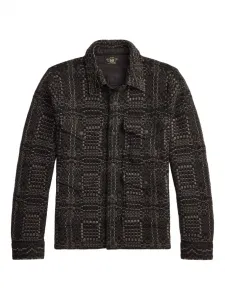 Трикотажная рубашка с геометричным узором Ralph Lauren Rrl, черный