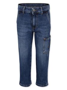 DONDUP KIDS джинсы с нашивкой-логотипом, синий