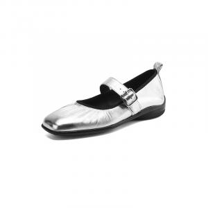 Hongyanglin Серебряные туфли Мэри Джейн, цвет Silver