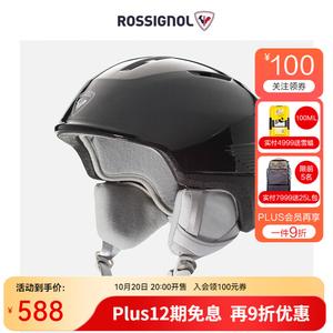 Rossignol Новая модель 2024, женский лыжный шлем с декоративной теплозащитой и регулируемой вентиляцией, черный, S/M