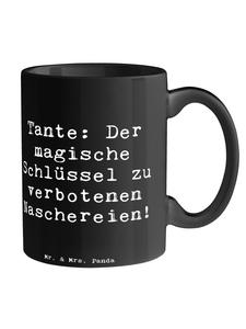 Кружка Волшебная тетя с надписью черного цвета Mr. & Mrs. Panda