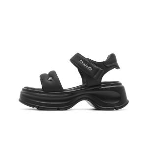 C°BANNER Женские сандалии на среднем каблуке с одной застежкой черные, цвет Black