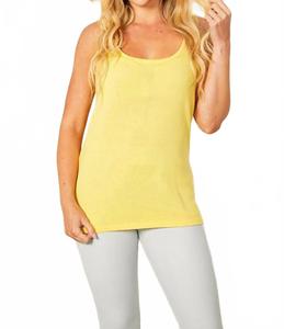 Angel Apparel Майка, подходящая для ношения с бюстгальтером, желтого цвета