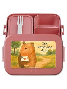 Mr. & Mrs. Panda Дизайн Bentobox «Медведь пропал» с надписью, пастельно-красный цвет