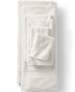 Набор из 6 банных полотенец из высококачественного хлопка Supima, размер 17 x 12 x 6 см Lands' End, слоновая кость
