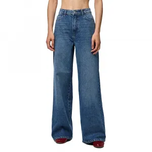 Джинсы Pieces Selma Mb New Wide Leg high waist jeans, синий