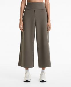 Широкие брюки со складывающейся талией в рубчик Oysho, цвет Charcoal