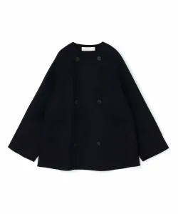 Двусторонний тренч без воротника Galerie Vie, цвет 69 Navy