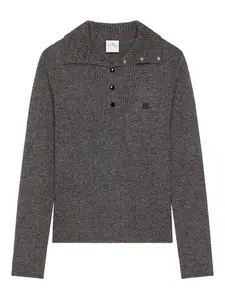 Рубашка поло в рубчик Courrèges, серый