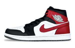 Jordan Air 1 Bull Dynasty устойчивые к истиранию мид-топ винтажные баскетбольные кроссовки мужские black red