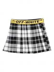 Плиссированная юбка в клетку OFF-WHITE, черный
